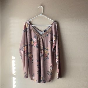 Torrid floral top long sleeve